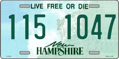 NH license plate 1151047
