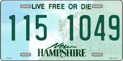 NH license plate 1151049