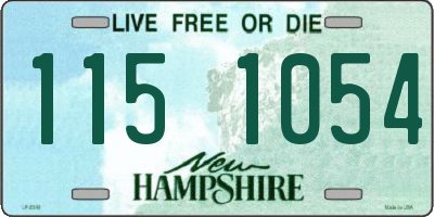 NH license plate 1151054