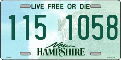 NH license plate 1151058