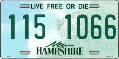 NH license plate 1151066