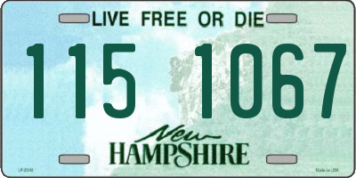 NH license plate 1151067