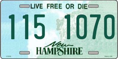 NH license plate 1151070