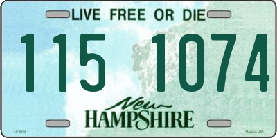NH license plate 1151074