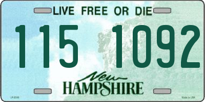 NH license plate 1151092
