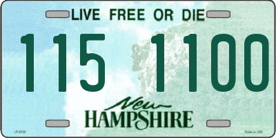 NH license plate 1151100