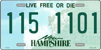 NH license plate 1151101