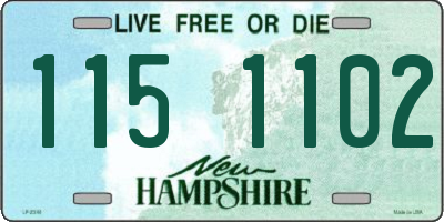 NH license plate 1151102