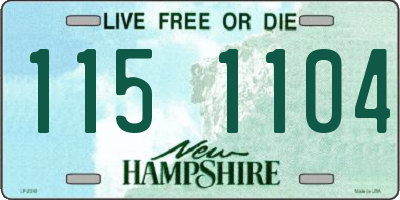NH license plate 1151104