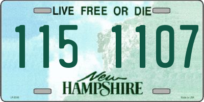 NH license plate 1151107