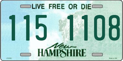 NH license plate 1151108
