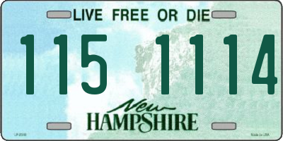 NH license plate 1151114