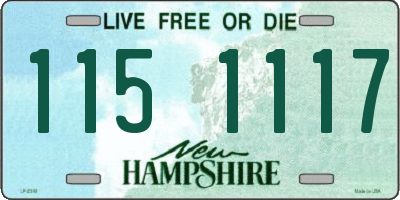 NH license plate 1151117