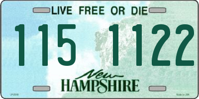 NH license plate 1151122