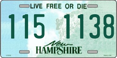 NH license plate 1151138