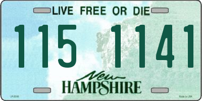 NH license plate 1151141