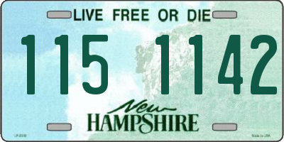 NH license plate 1151142