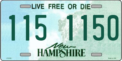 NH license plate 1151150