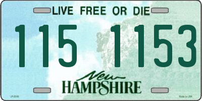 NH license plate 1151153