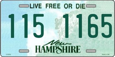 NH license plate 1151165