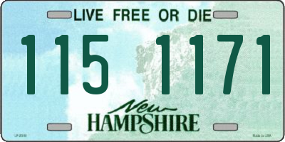 NH license plate 1151171