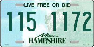 NH license plate 1151172