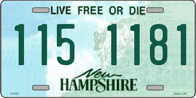NH license plate 1151181