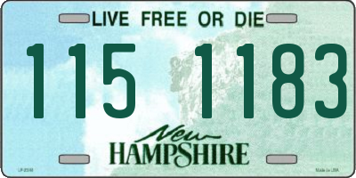 NH license plate 1151183