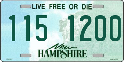NH license plate 1151200