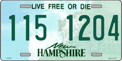 NH license plate 1151204