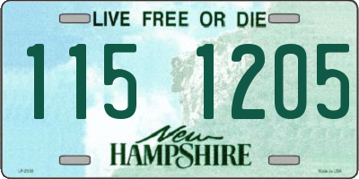 NH license plate 1151205