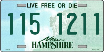 NH license plate 1151211