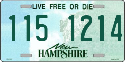NH license plate 1151214