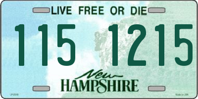NH license plate 1151215