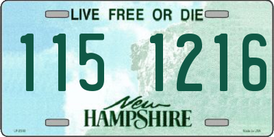 NH license plate 1151216