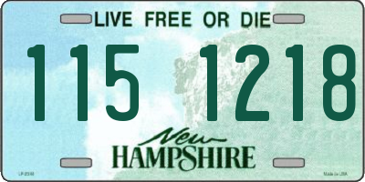 NH license plate 1151218