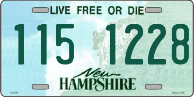 NH license plate 1151228