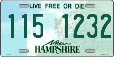 NH license plate 1151232