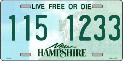 NH license plate 1151233