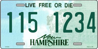 NH license plate 1151234