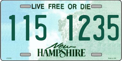NH license plate 1151235