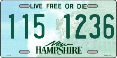 NH license plate 1151236