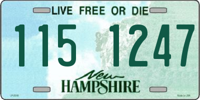 NH license plate 1151247