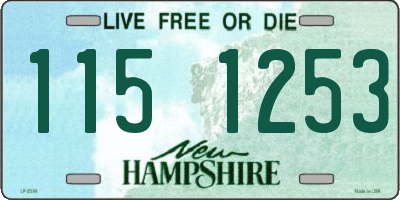 NH license plate 1151253