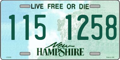 NH license plate 1151258