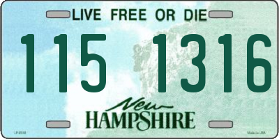 NH license plate 1151316