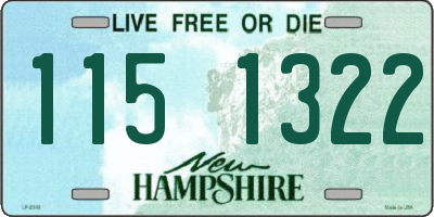 NH license plate 1151322