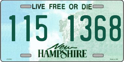 NH license plate 1151368