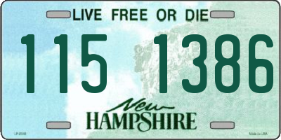 NH license plate 1151386