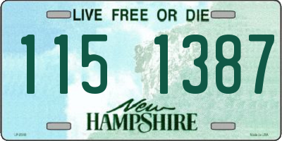 NH license plate 1151387